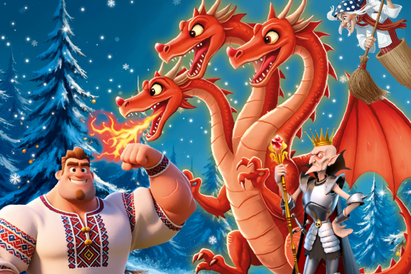 Новогоднее интерактивное шоу «Русские богатыри против змея Горыныча: битва магов».